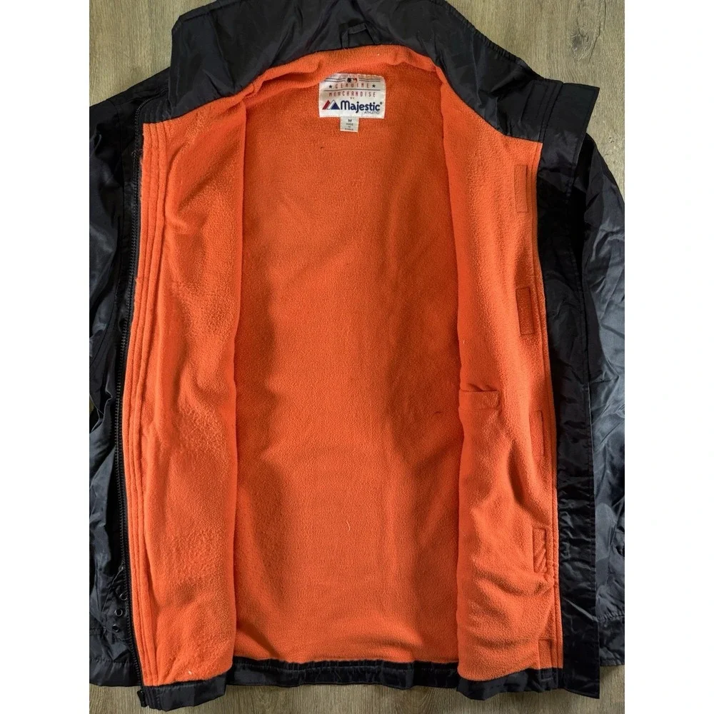 Vintage Majestic San Francisco Giants Black Fleece Lined Jacket Mens Medium